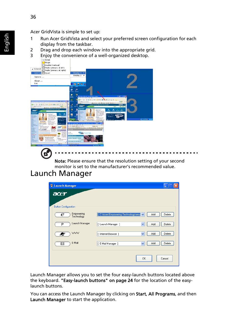 Launch manager | Acer Aspire 3650 User Manual | Page 50 / 94