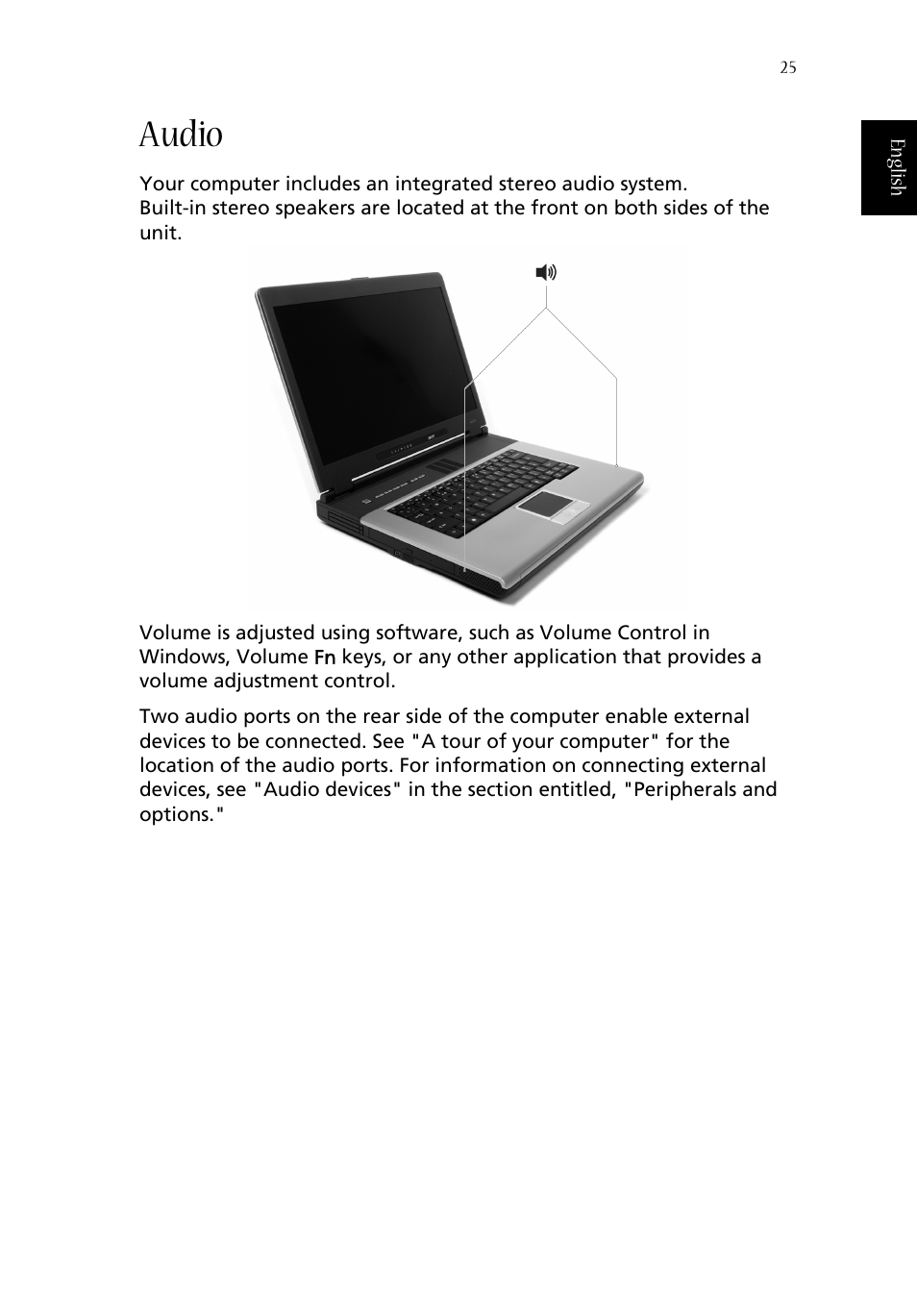 Audio | Acer Aspire 1660 User Manual | Page 35 / 100