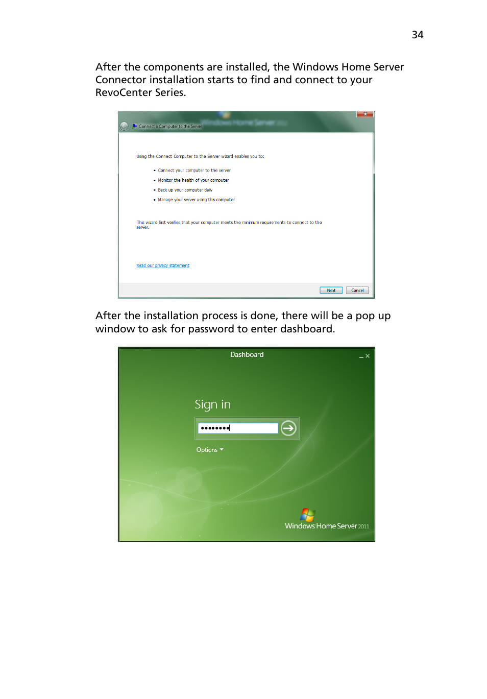 Acer RC111 User Manual | Page 34 / 103