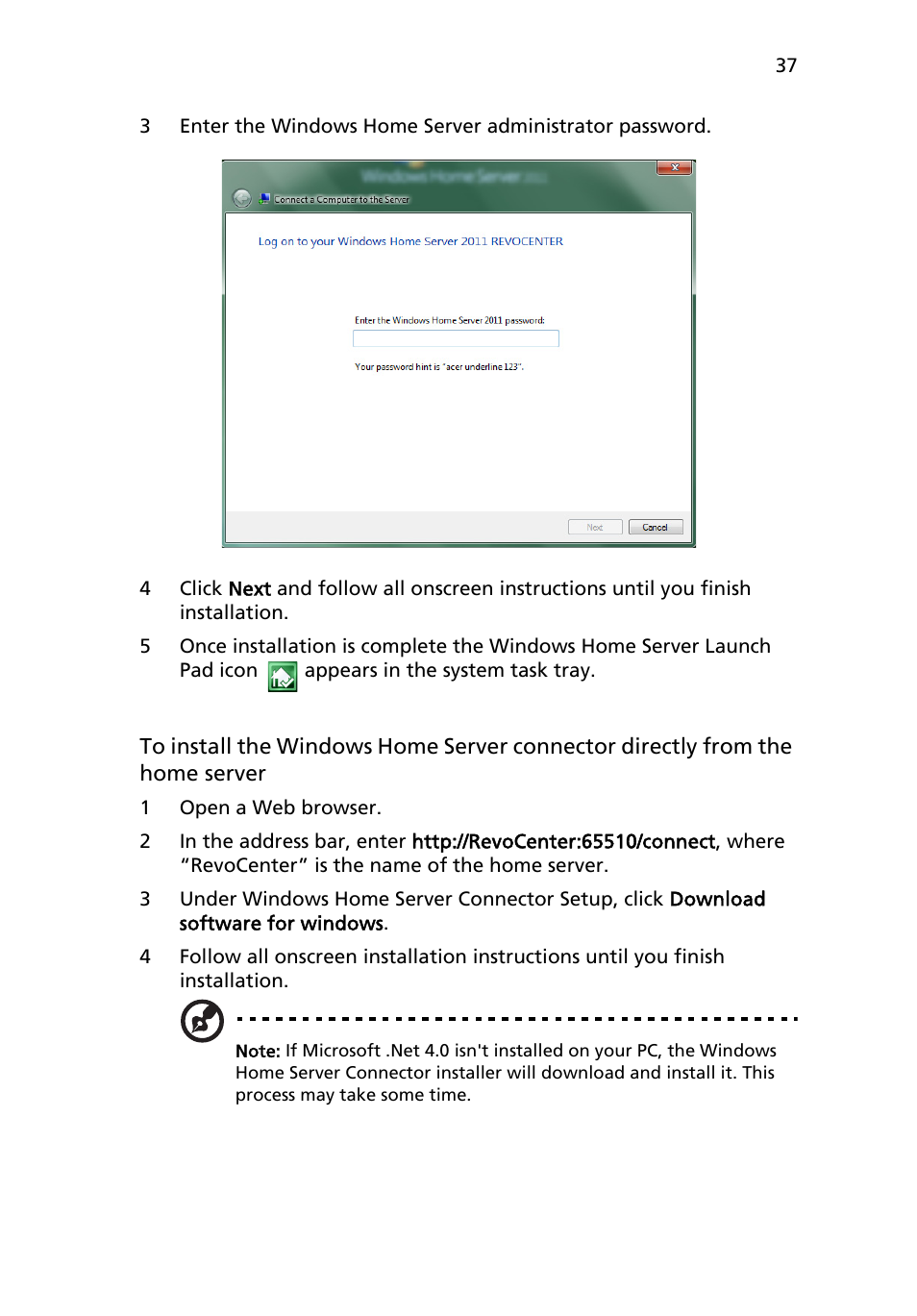 Acer RC111 User Manual | Page 37 / 103