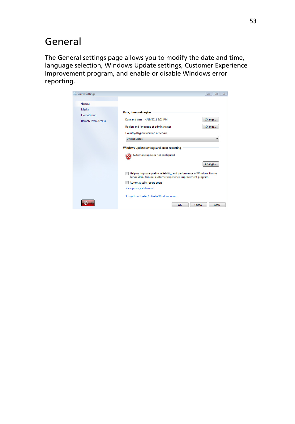 General | Acer RC111 User Manual | Page 53 / 103