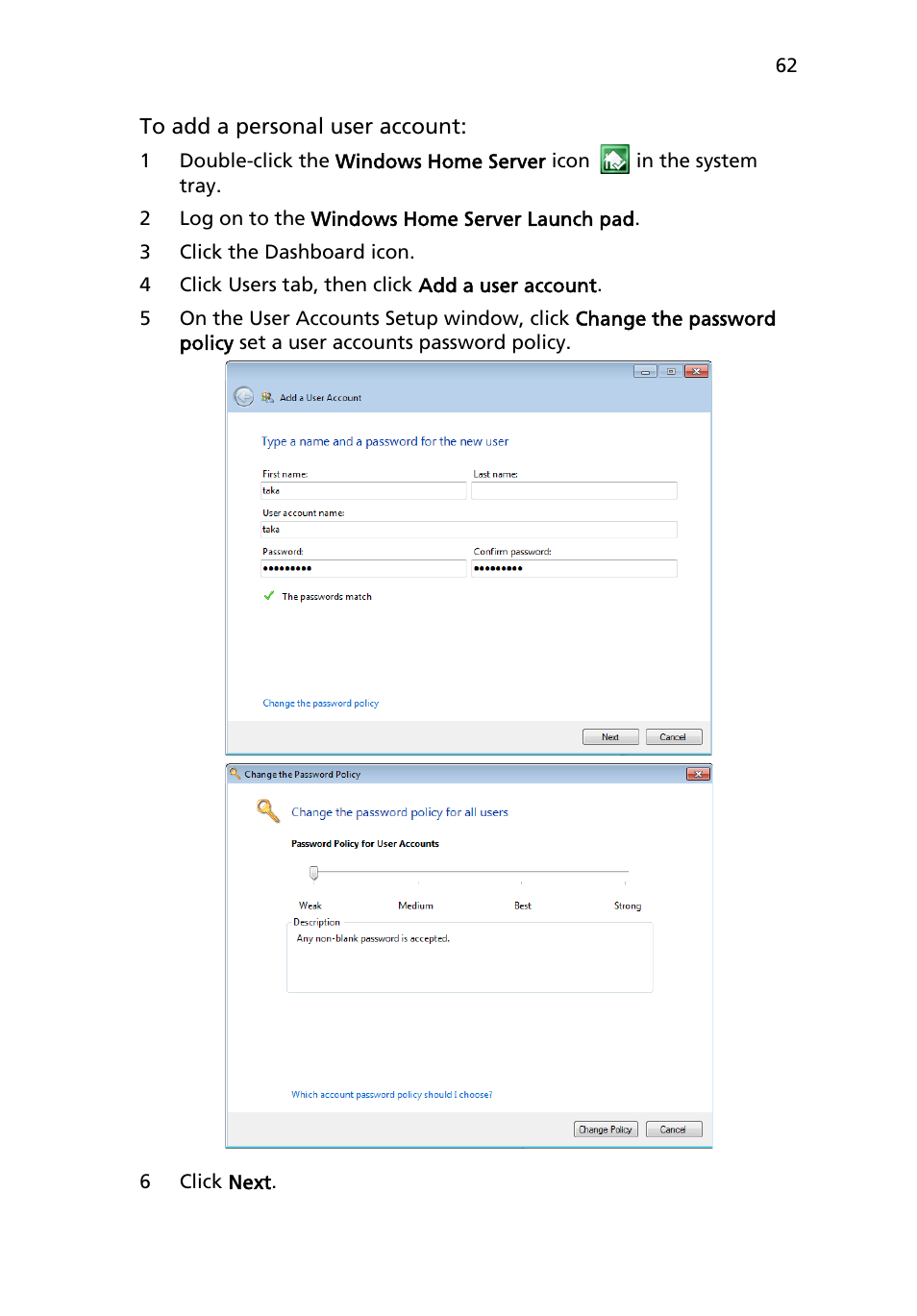 Acer RC111 User Manual | Page 62 / 103