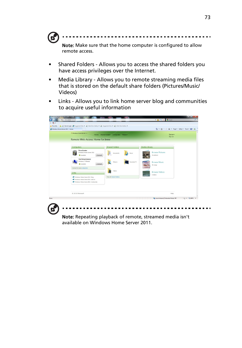 Acer RC111 User Manual | Page 73 / 103