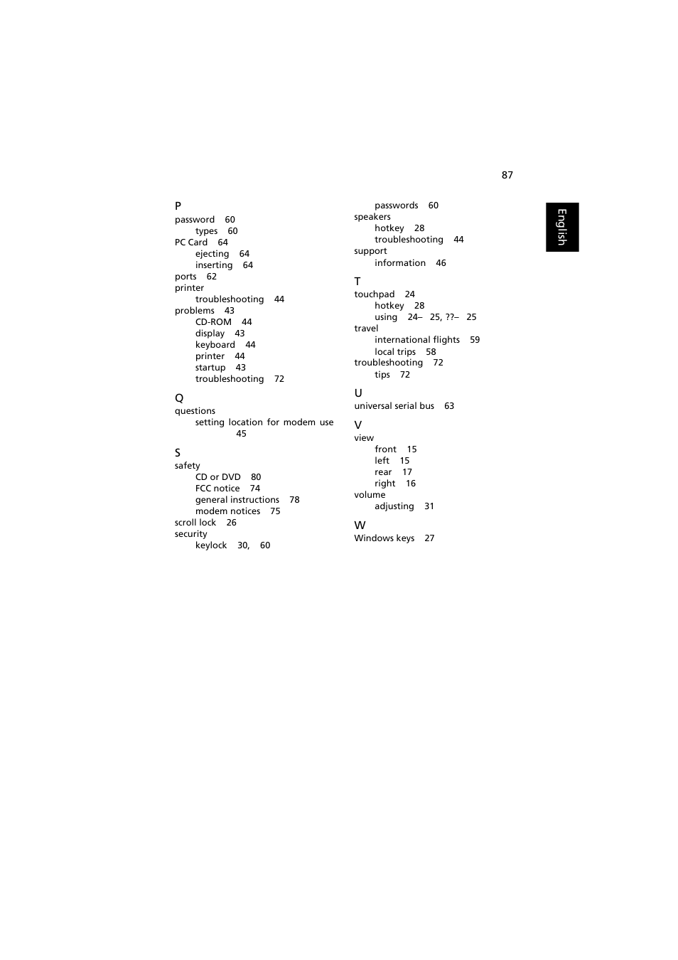 Acer Aspire 3660 User Manual | Page 101 / 101