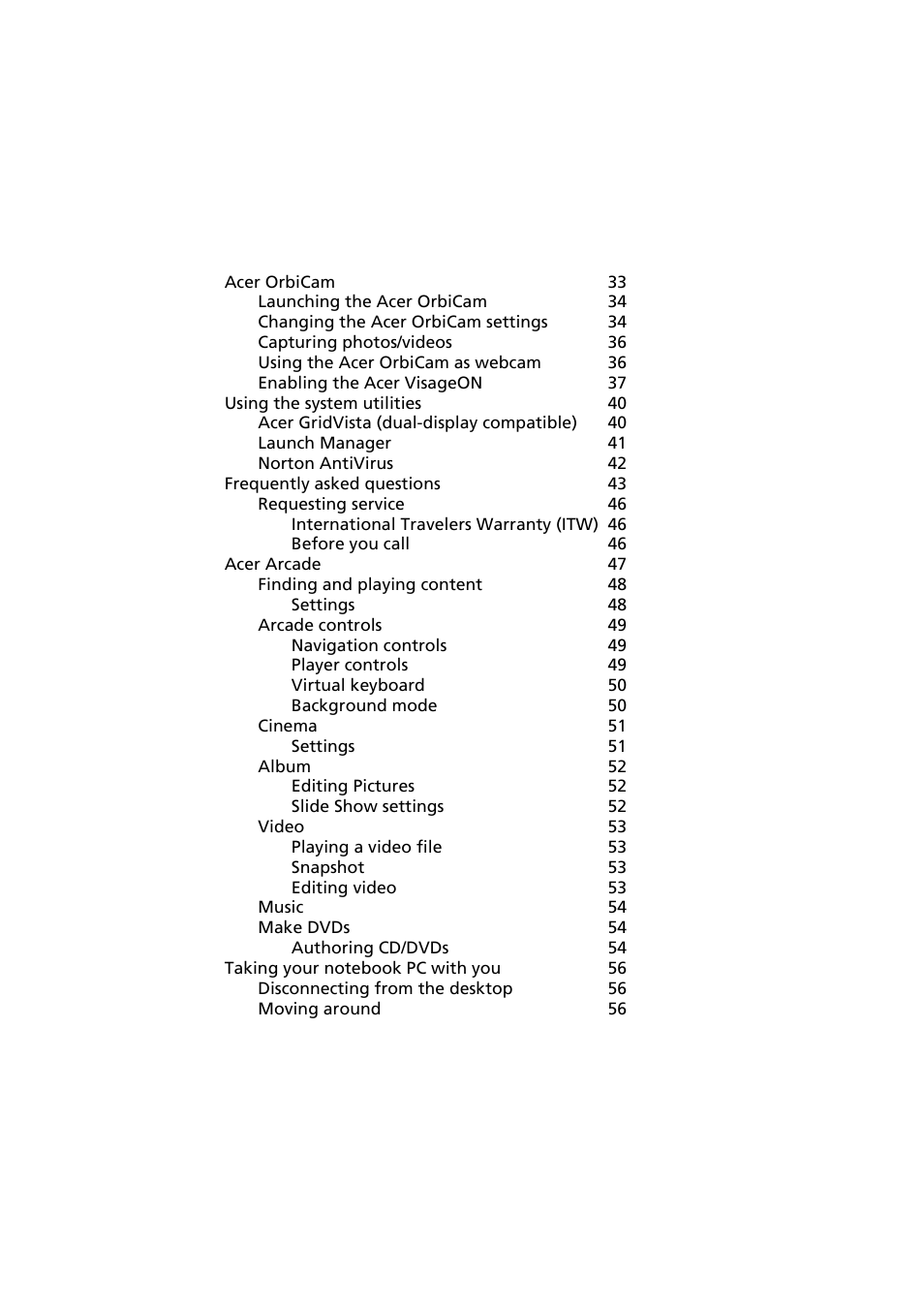 Acer Aspire 3660 User Manual | Page 12 / 101