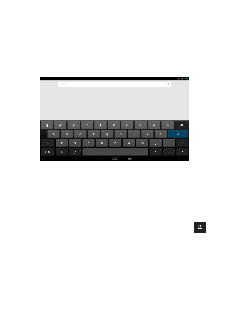 The onscreen keyboard, Changing the home screen image, Changing android keyboard settings | Predictive text or auto correction | Acer TA272HUL User Manual | Page 18 / 33