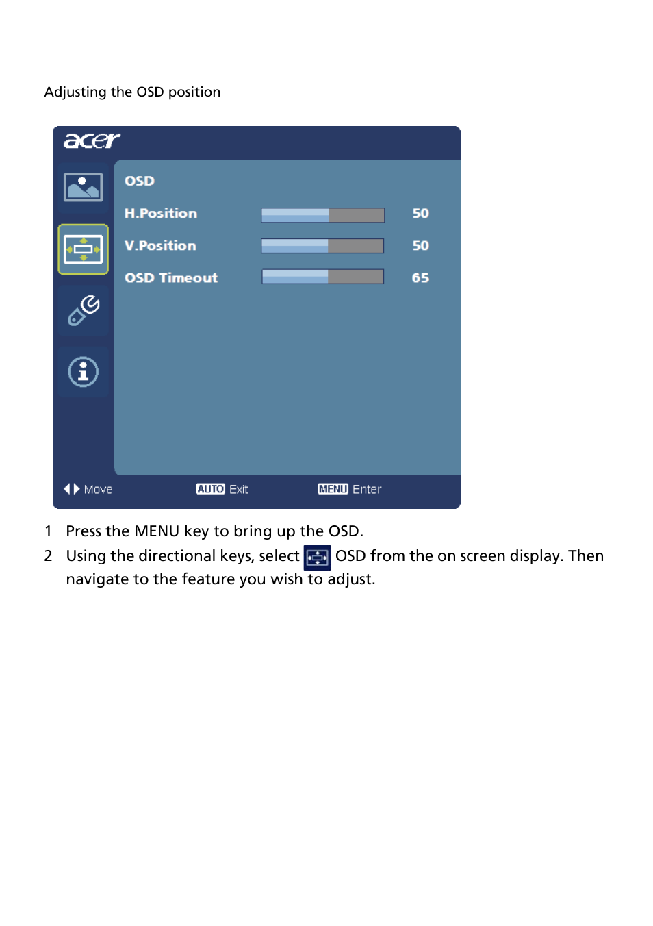 Acer S212HL User Manual | Page 22 / 28