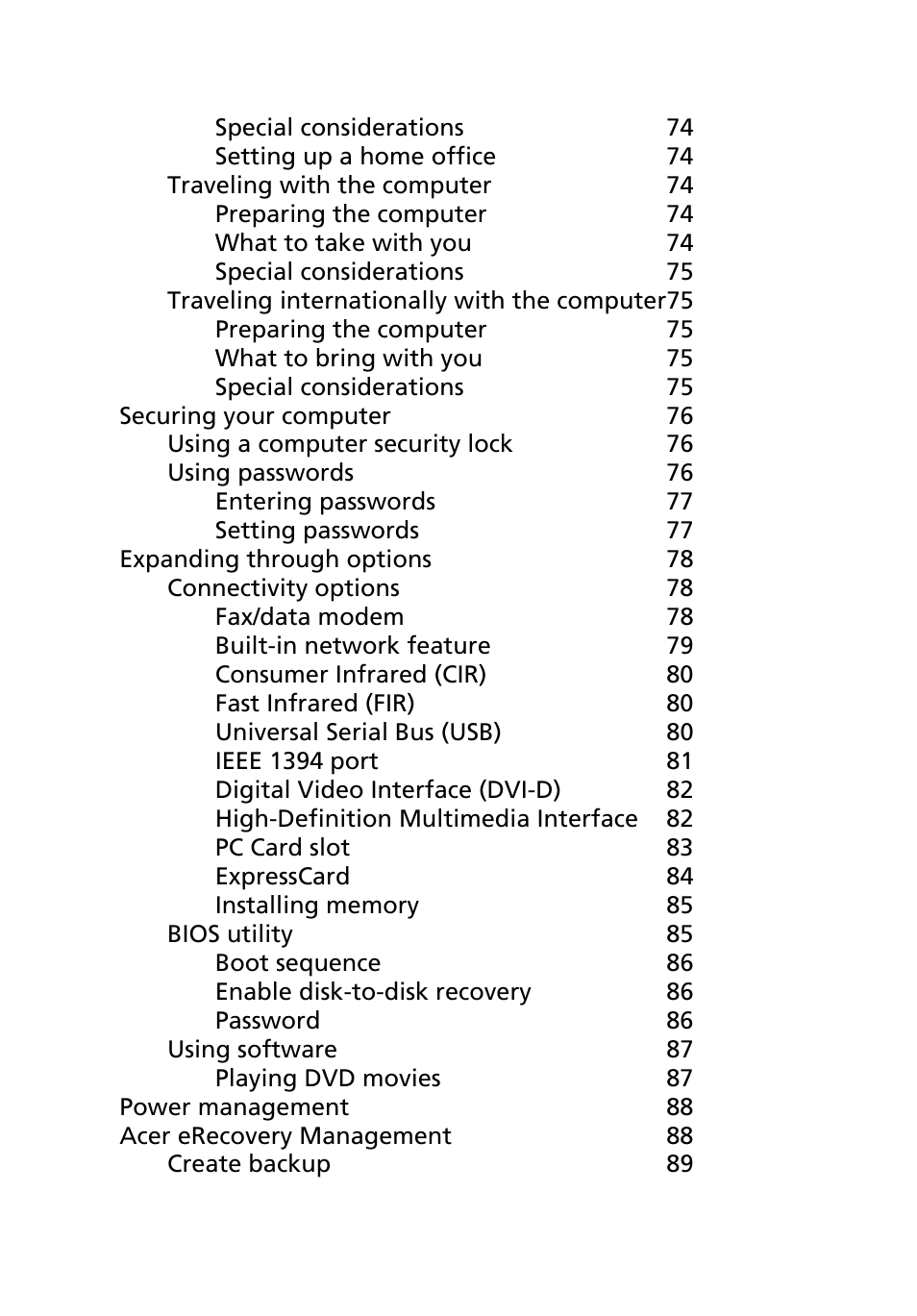 Acer Aspire 9510 User Manual | Page 14 / 123