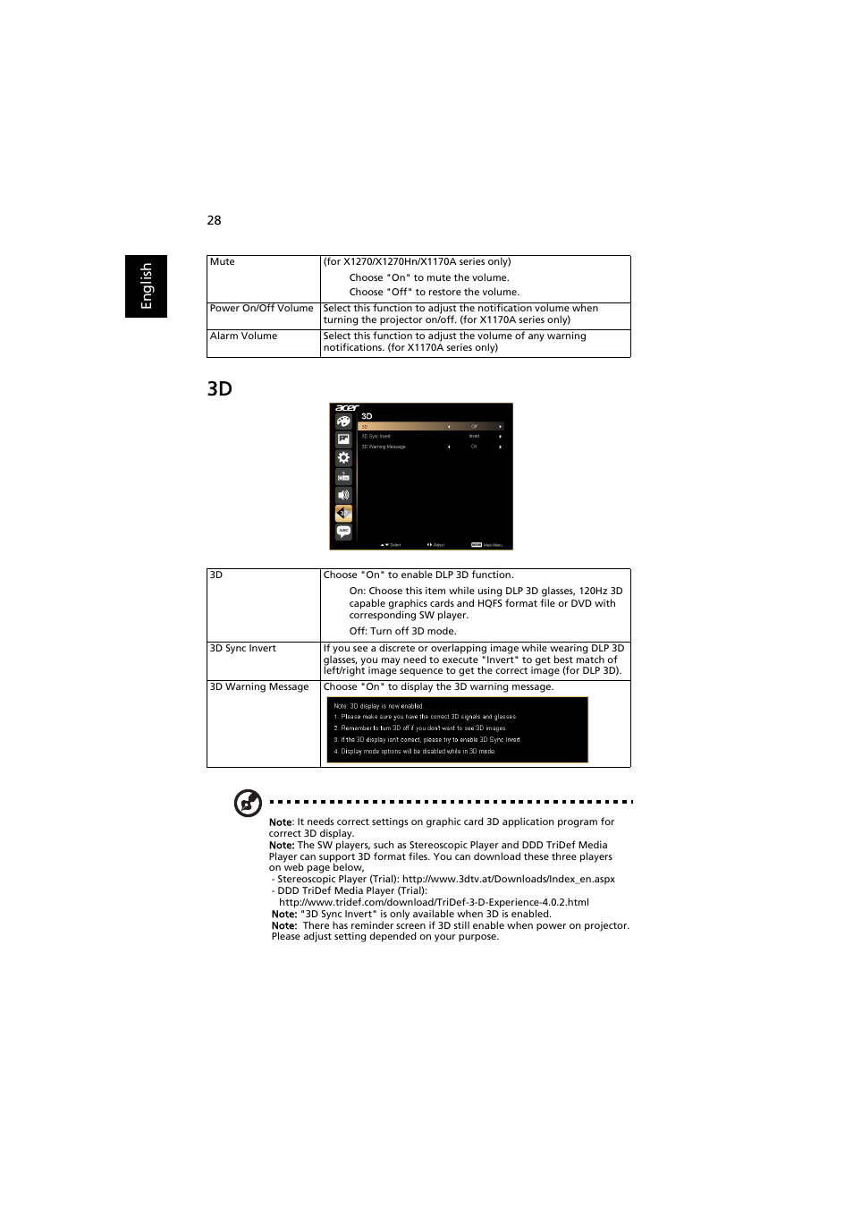 Acer X1270 User Manual | Page 38 / 66