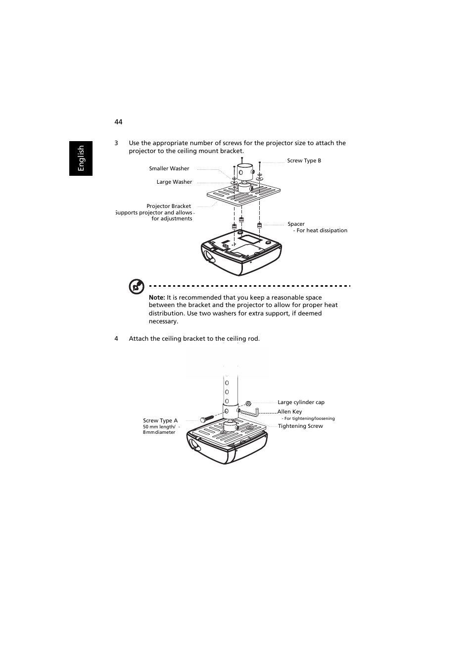 En gl ish | Acer X1270 User Manual | Page 54 / 66