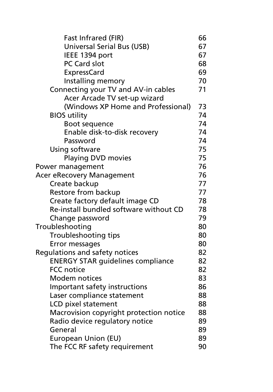 Acer Aspire 5620 User Manual | Page 10 / 107