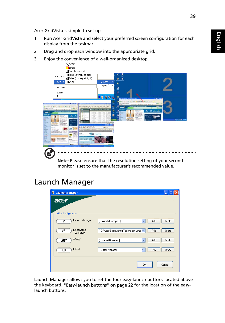 Launch manager | Acer Aspire 5620 User Manual | Page 51 / 107