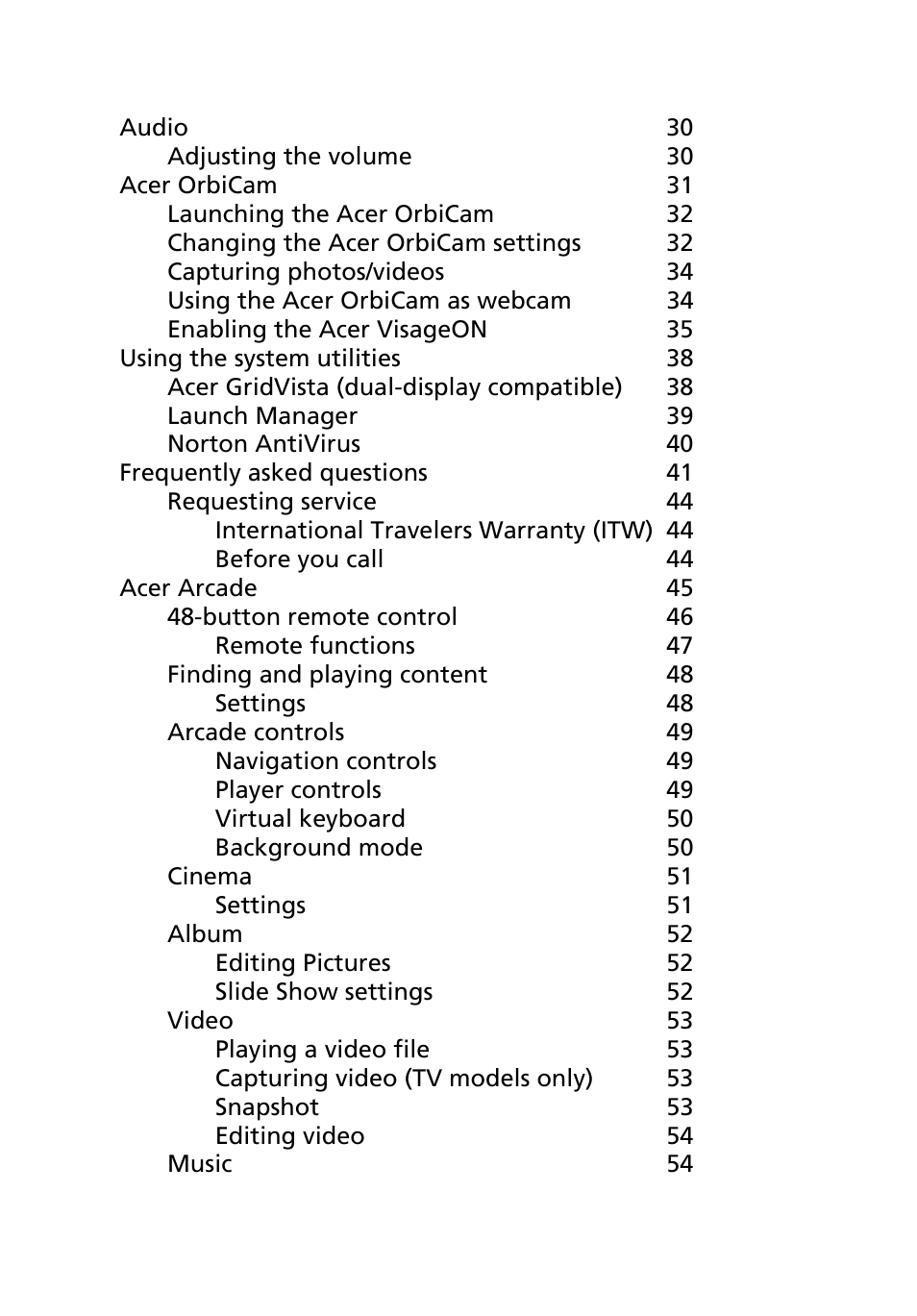 Acer Aspire 5620 User Manual | Page 8 / 107