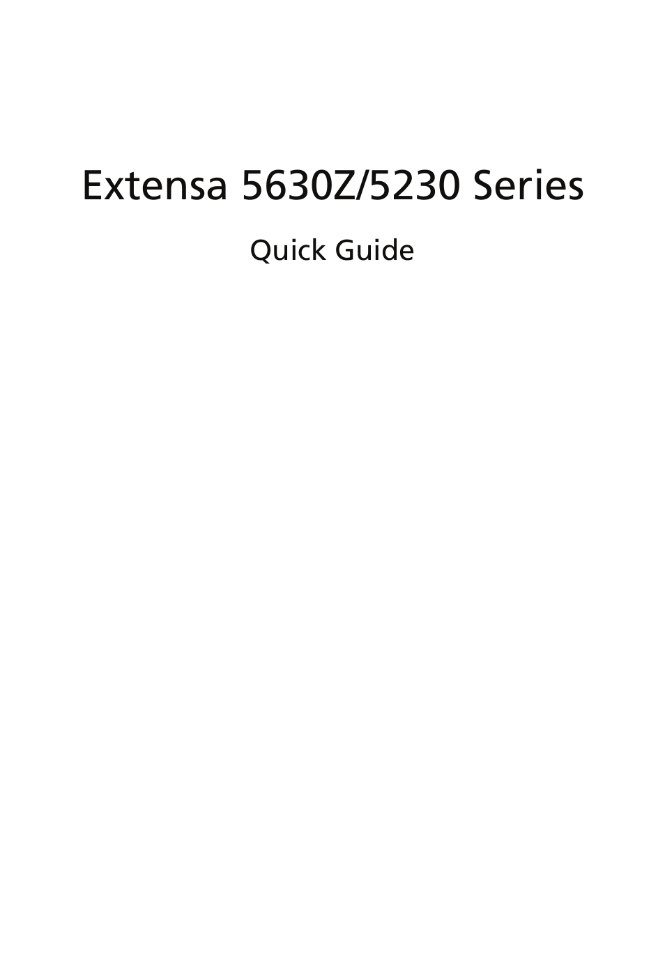 Acer Extensa 5630EZ User Manual | 14 pages