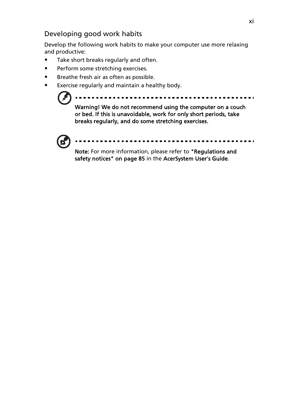 Acer Ferrari 5000 User Manual | Page 11 / 118