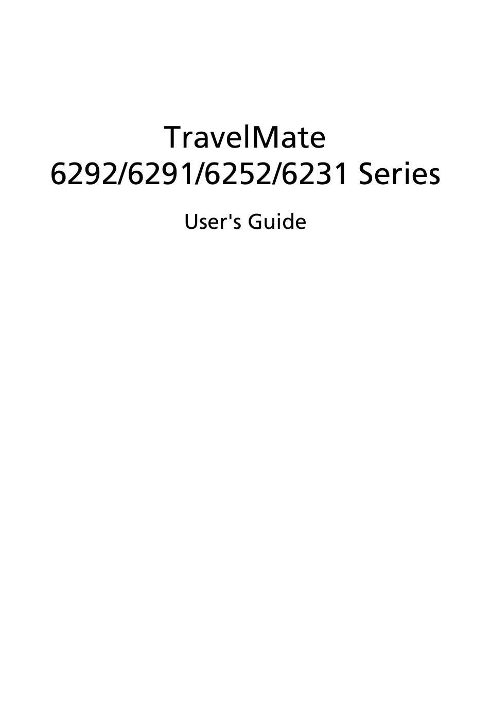 Acer TravelMate 6231 User Manual | 94 pages