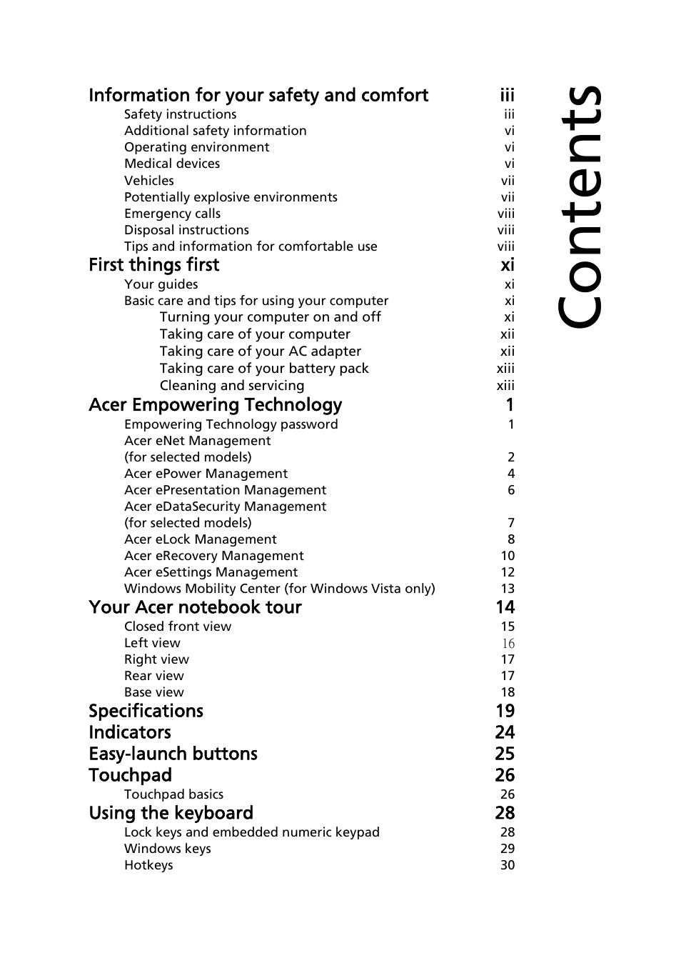 Acer TravelMate 6231 User Manual | Page 14 / 94