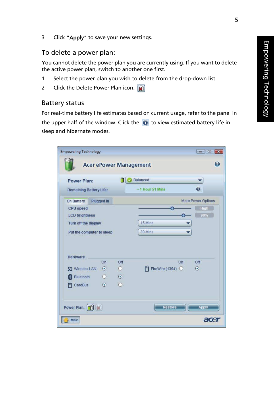 Acer TravelMate 6231 User Manual | Page 21 / 94