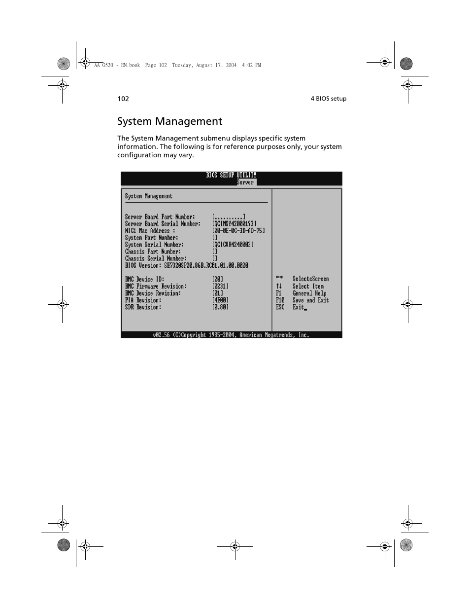 System management | Acer Altos G520 User Manual | Page 112 / 186