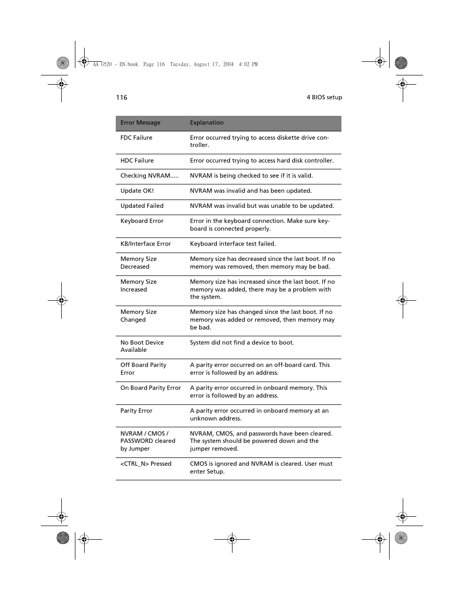 Acer Altos G520 User Manual | Page 126 / 186