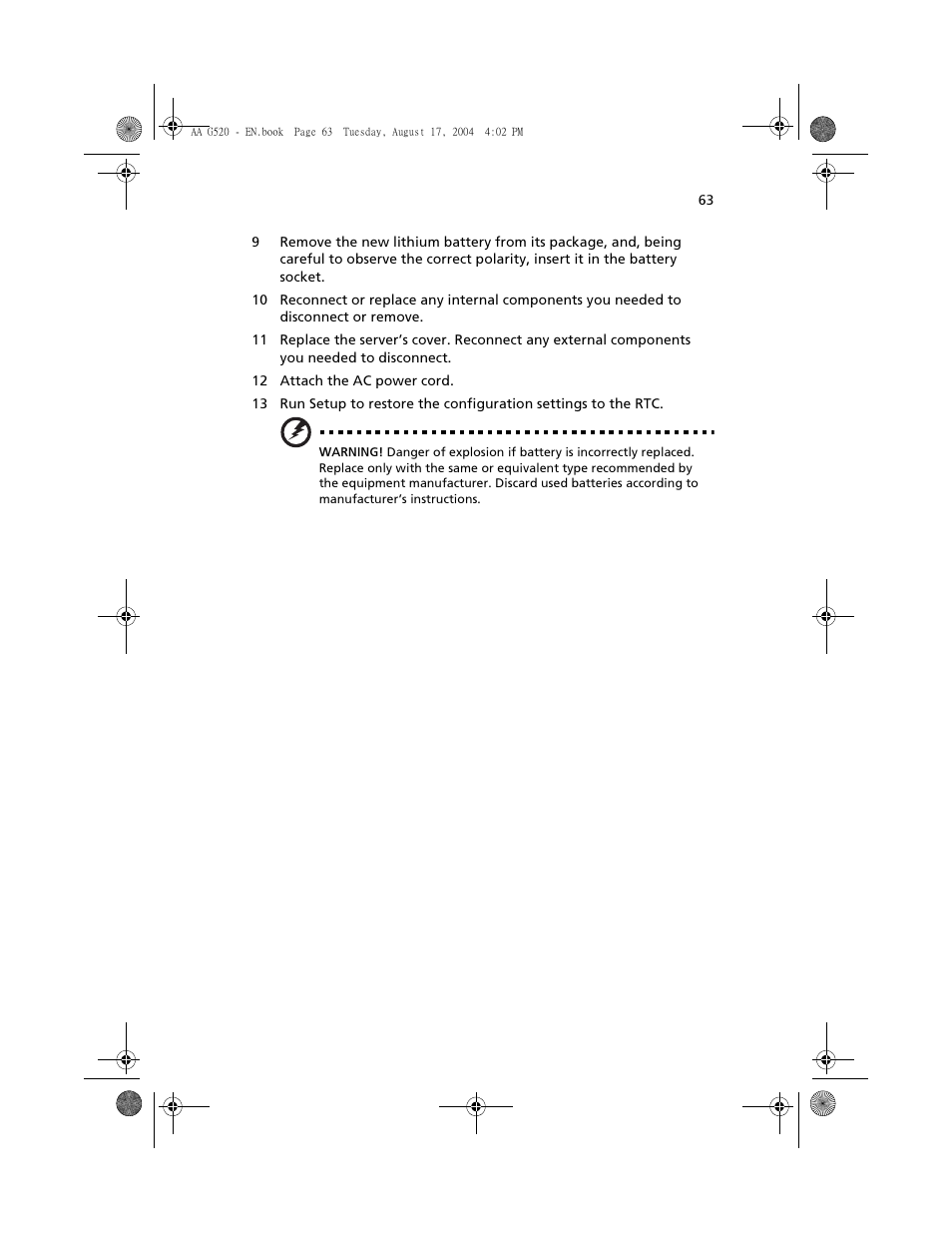 Acer Altos G520 User Manual | Page 73 / 186