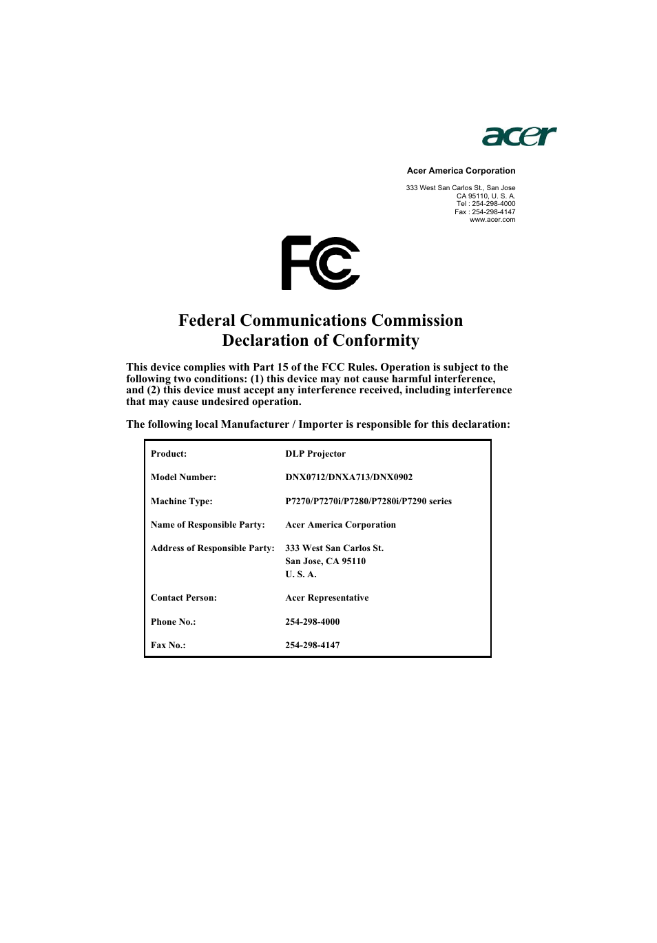 Acer P7290 User Manual | Page 61 / 62