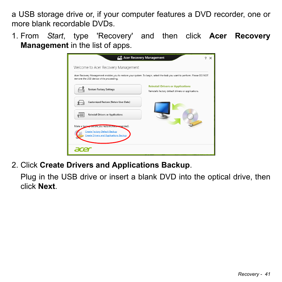 Acer Aspire E1-731G User Manual | Page 42 / 103