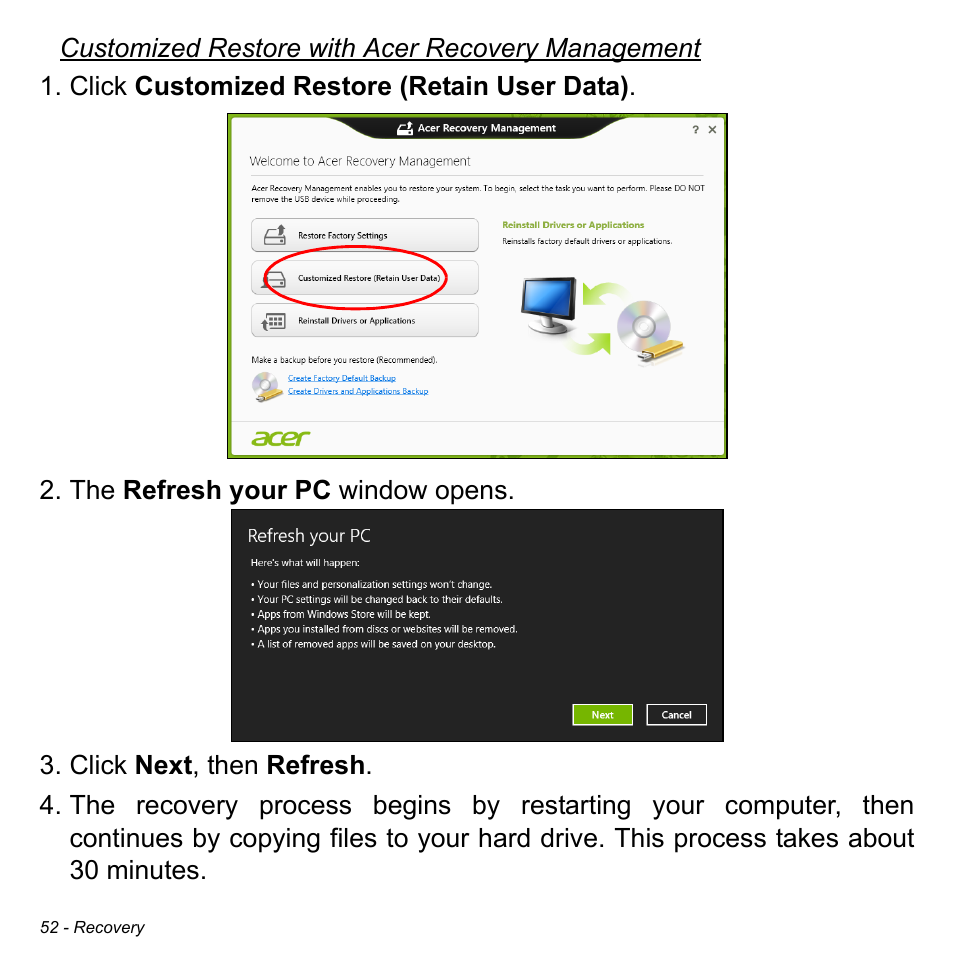 Acer Aspire E1-731G User Manual | Page 53 / 103