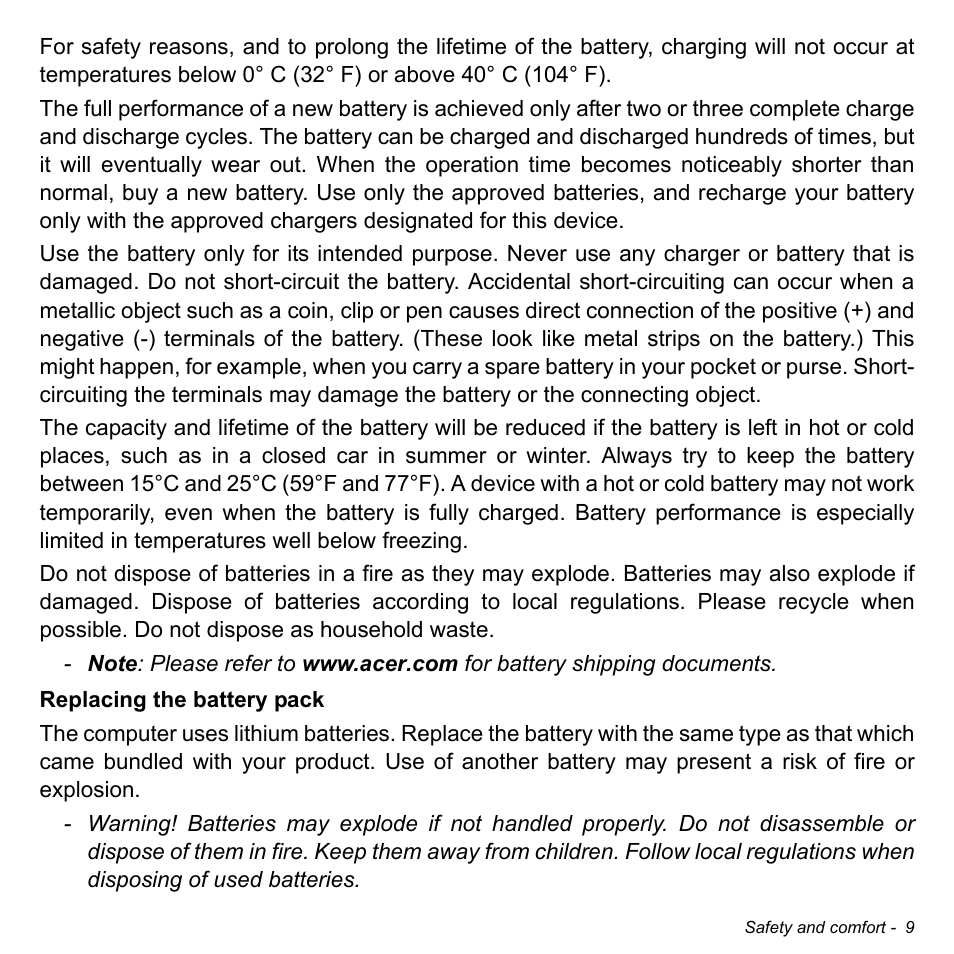 Acer Aspire E1-731G User Manual | Page 9 / 103