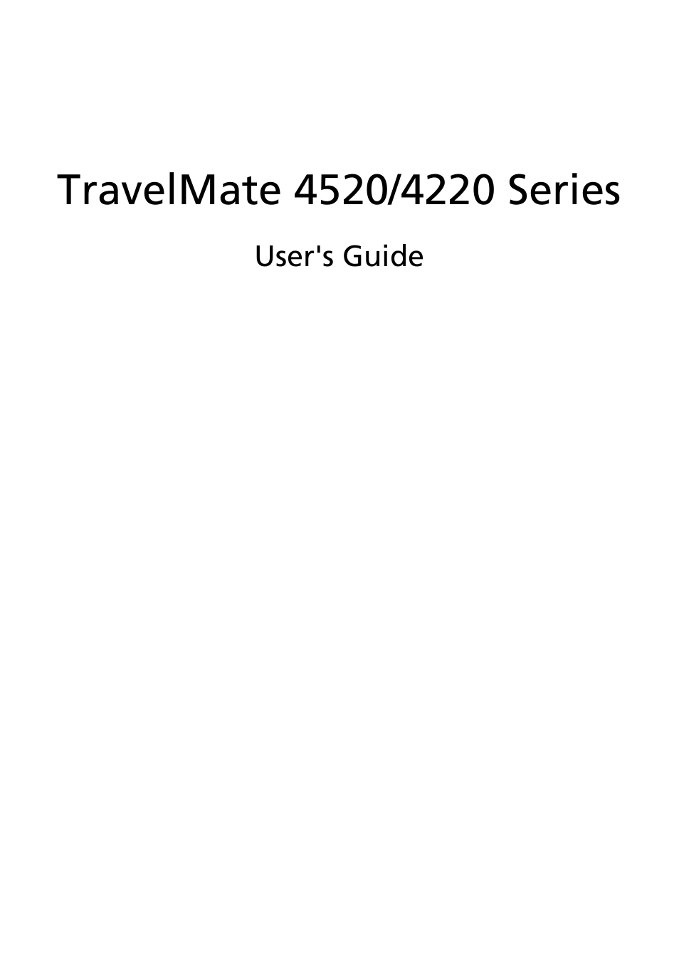 Acer TravelMate 4520 User Manual | 98 pages