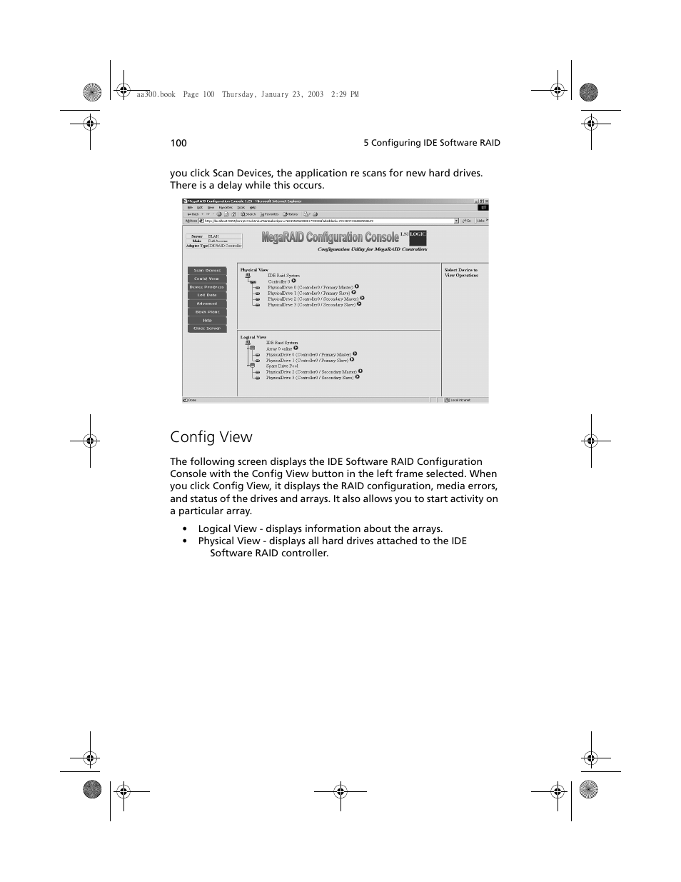 Config view | Acer Altos G301 User Manual | Page 112 / 160