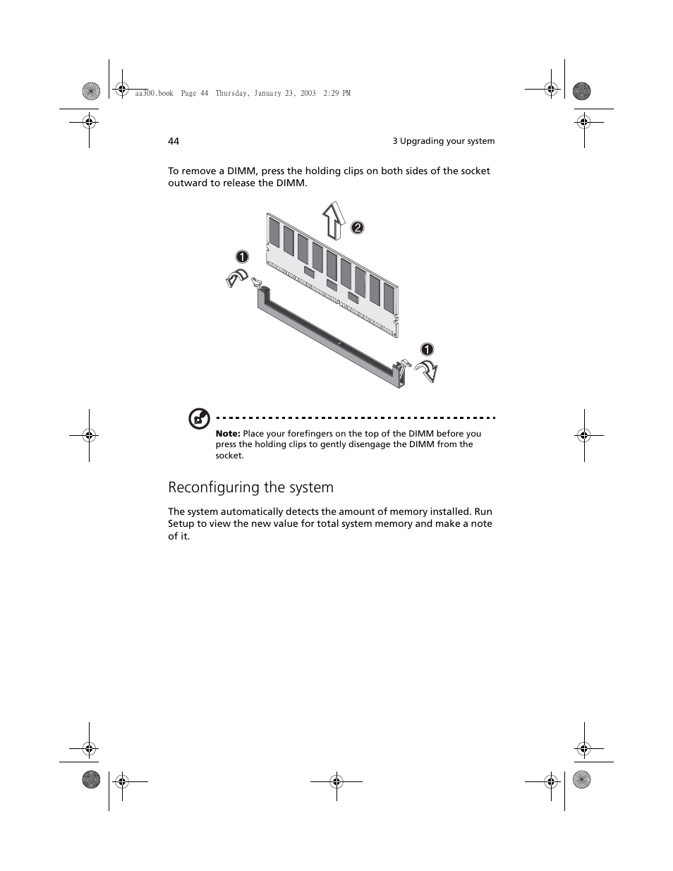 Reconfiguring the system | Acer Altos G301 User Manual | Page 56 / 160