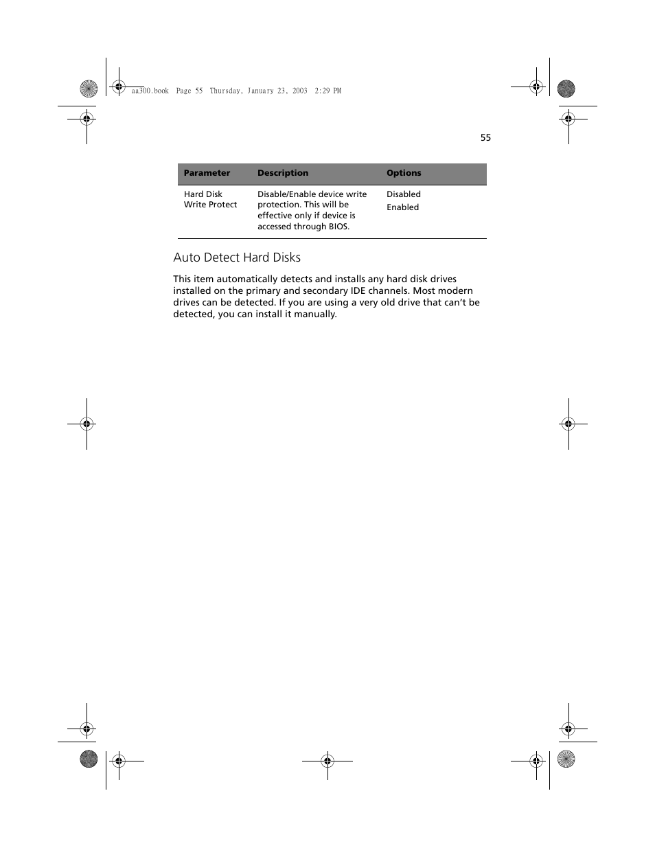 Auto detect hard disks | Acer Altos G301 User Manual | Page 67 / 160