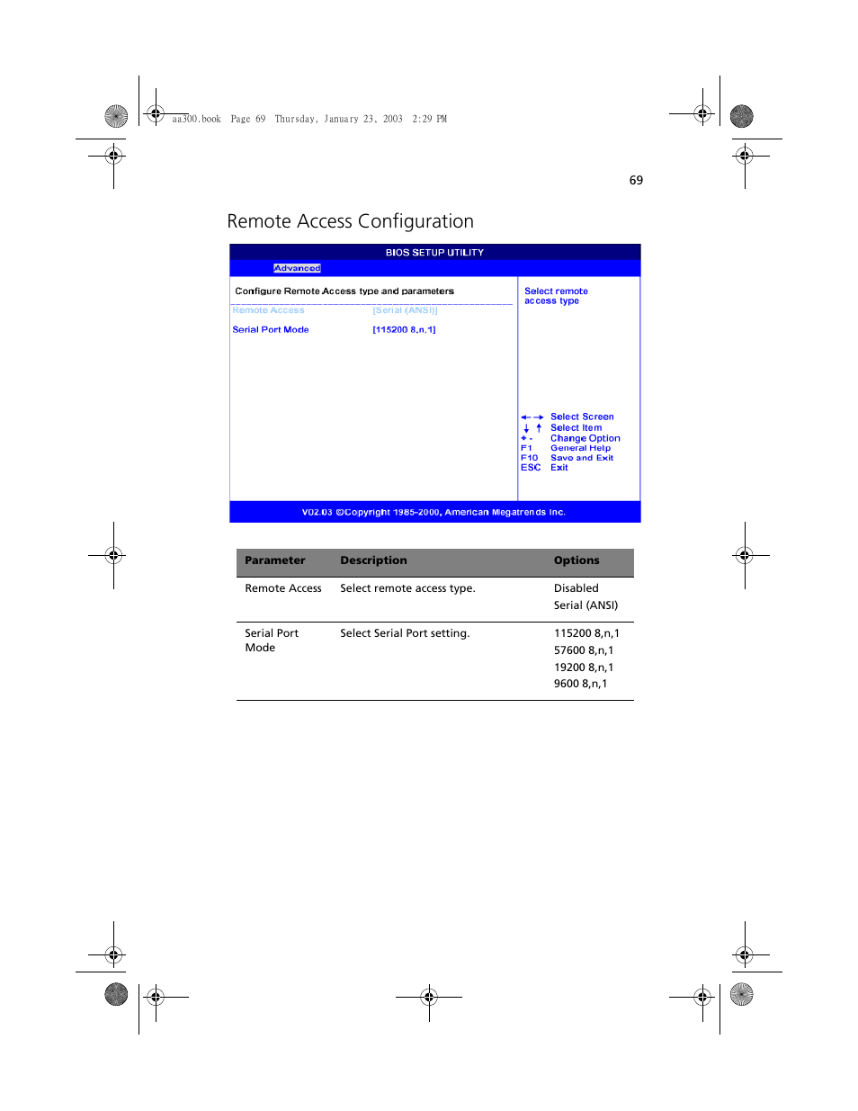 Remote access configuration | Acer Altos G301 User Manual | Page 81 / 160