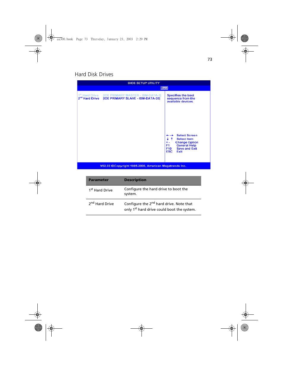 Hard disk drives | Acer Altos G301 User Manual | Page 85 / 160