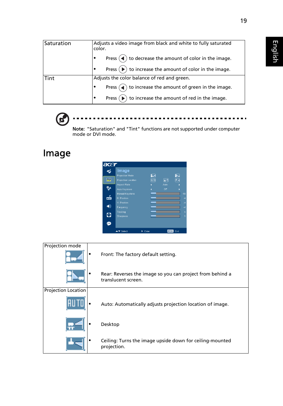 Image, Eng lis h | Acer X1261 User Manual | Page 31 / 54