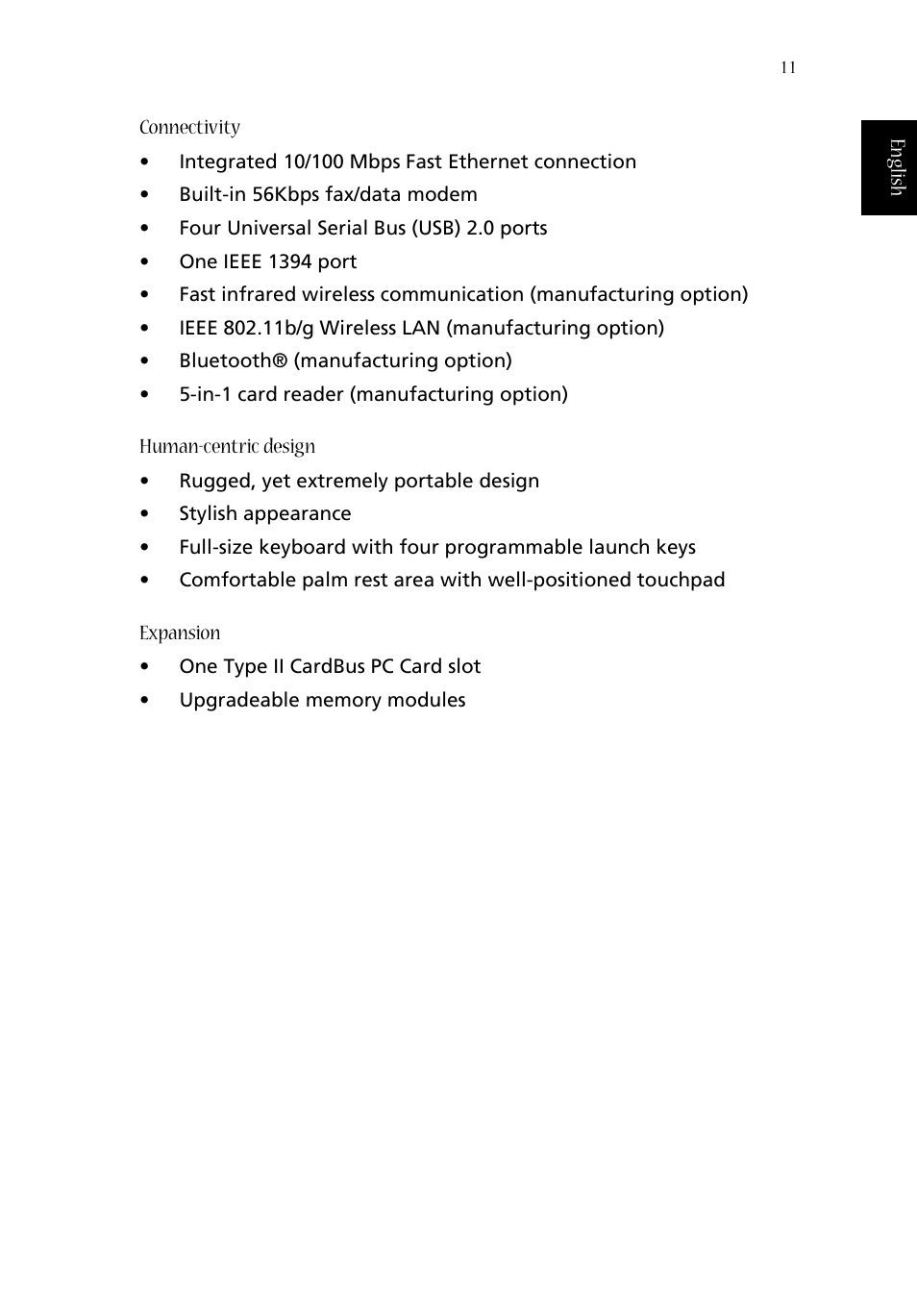 Acer Aspire 1670 User Manual | Page 21 / 118