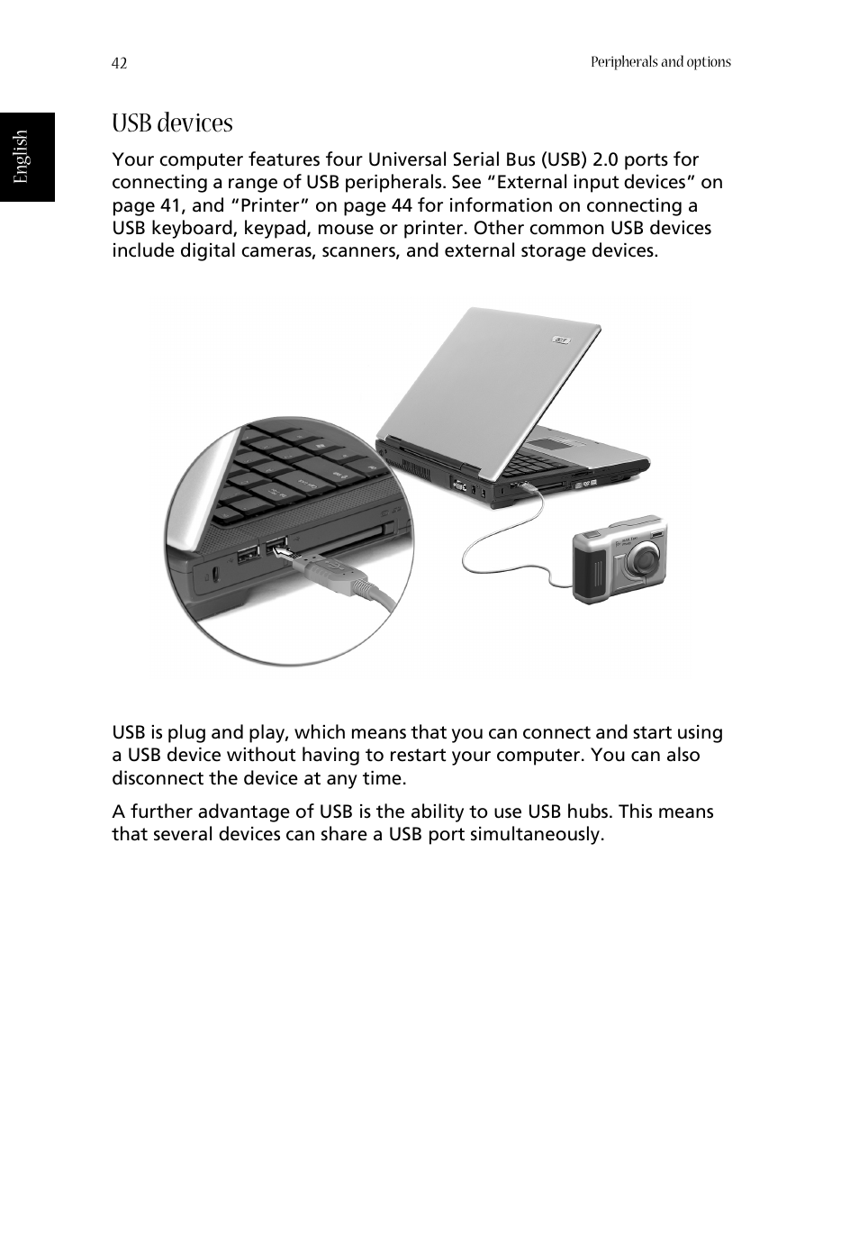 Usb devices | Acer Aspire 1670 User Manual | Page 52 / 118