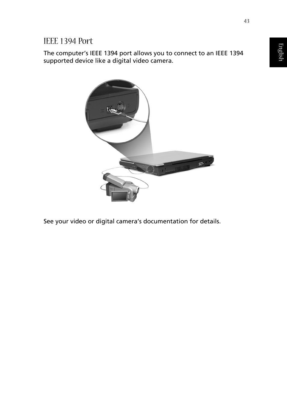 Ieee 1394 port | Acer Aspire 1670 User Manual | Page 53 / 118