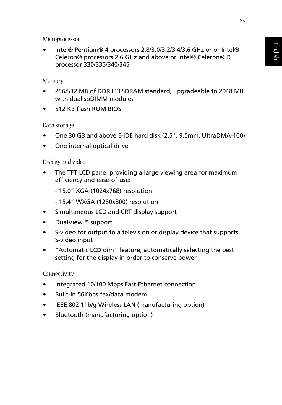 Acer Aspire 1670 User Manual | Page 95 / 118