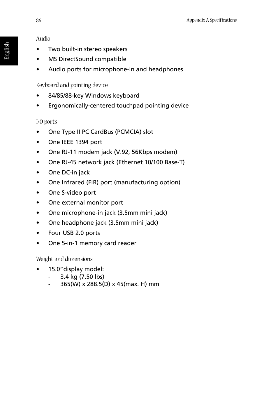 Acer Aspire 1670 User Manual | Page 96 / 118