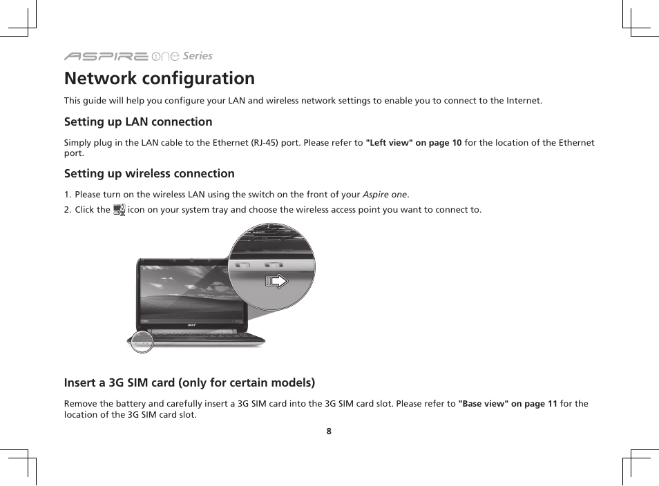 Network configuration | Acer AO751h User Manual | Page 8 / 12