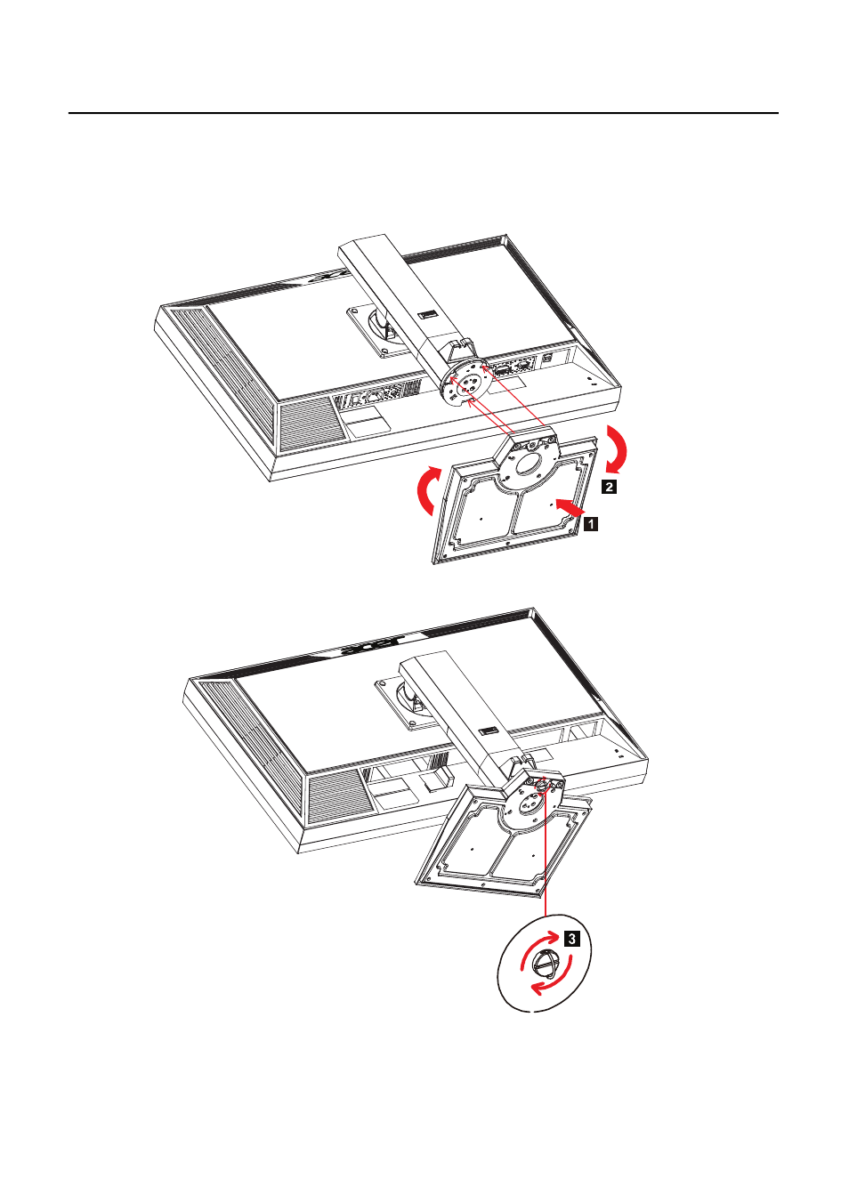 Attaching/removing the base | Acer B273PHL User Manual | Page 7 / 24
