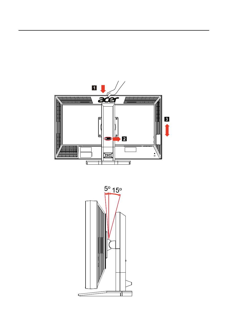 Screen position adjustment, 110mm | Acer B273PHL User Manual | Page 8 / 24