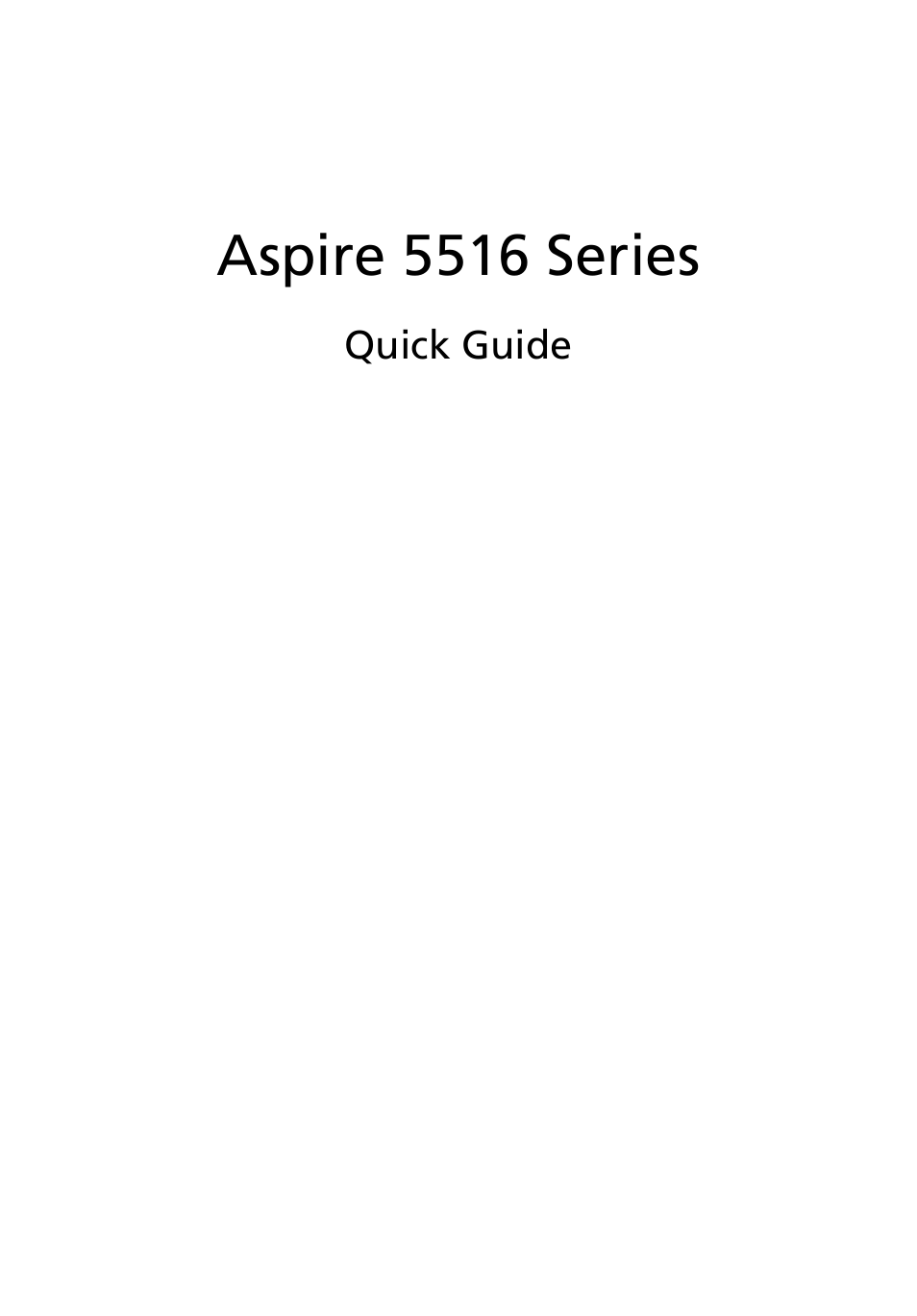 Acer Aspire 5516 User Manual | 11 pages