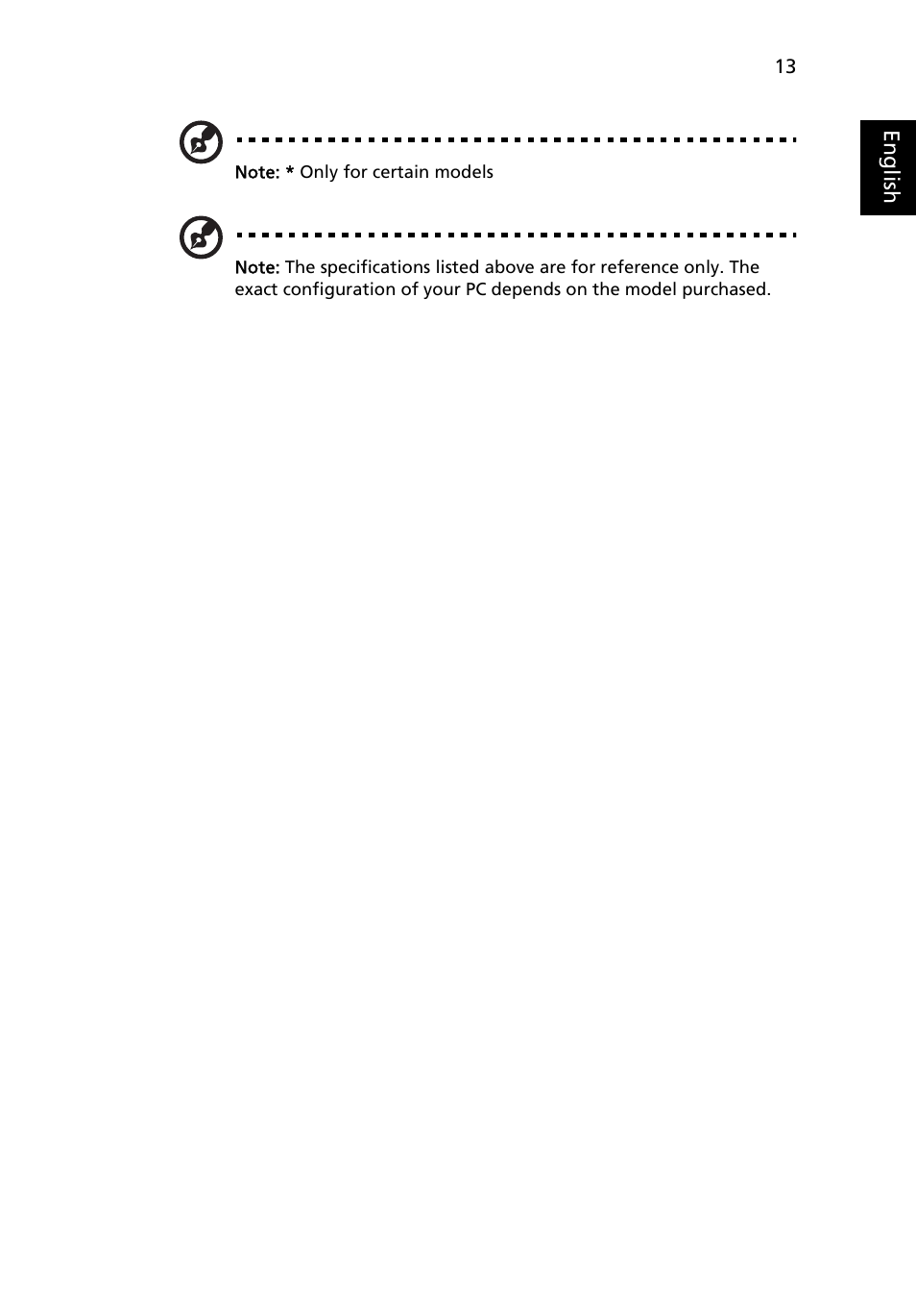 Acer Aspire 5810T User Manual | Page 13 / 13