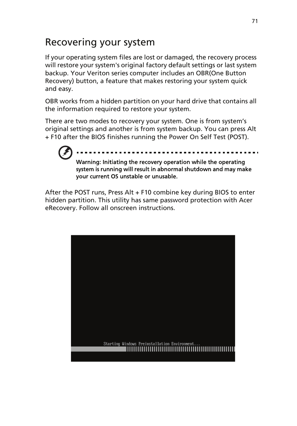 Recovering your system, Frequently asked questions | Acer Veriton 6900Pro User Manual | Page 83 / 102