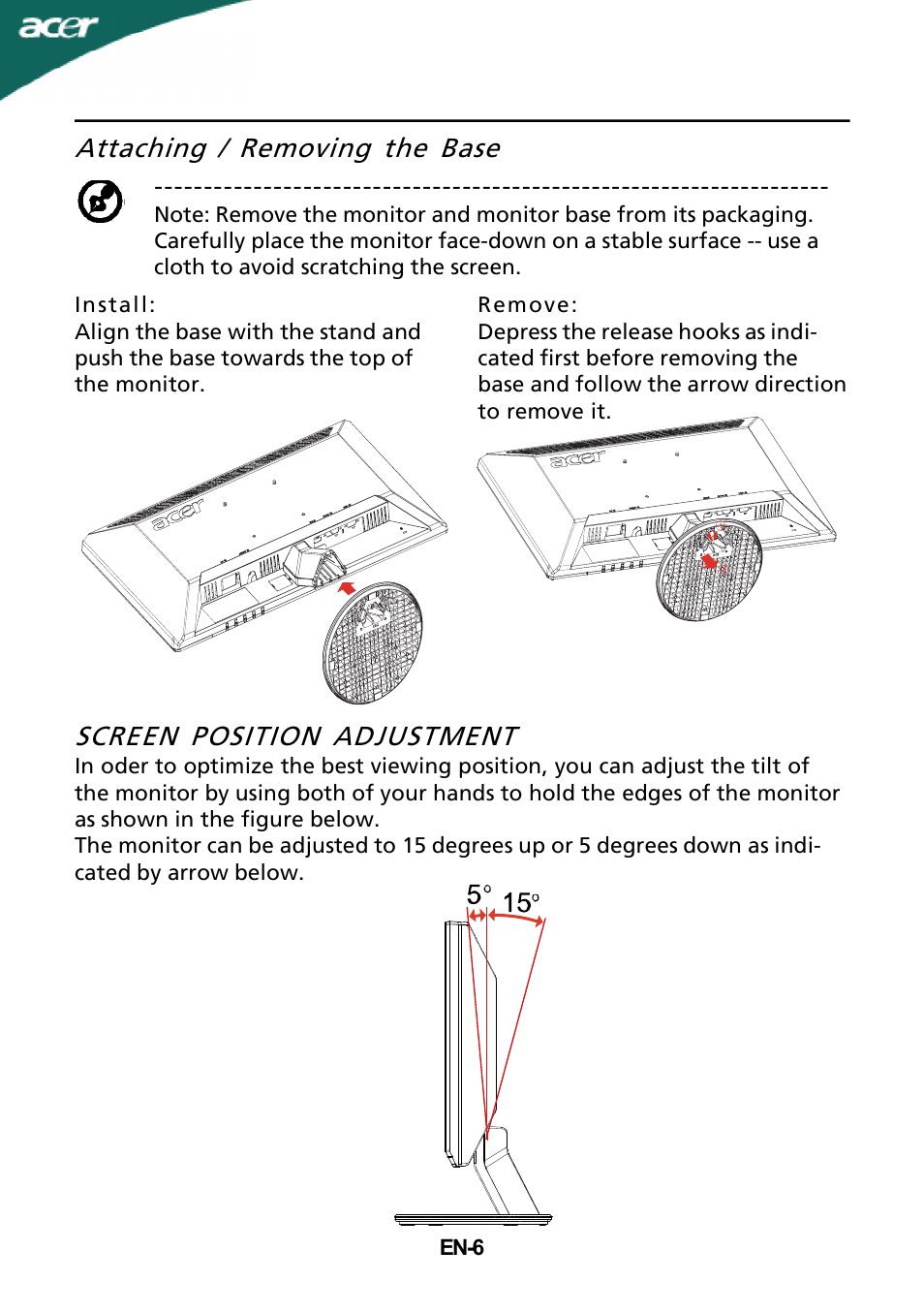 Acer P215H User Manual | Page 7 / 23