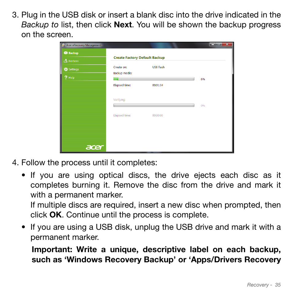 Acer Aspire S3-951 User Manual | Page 35 / 78