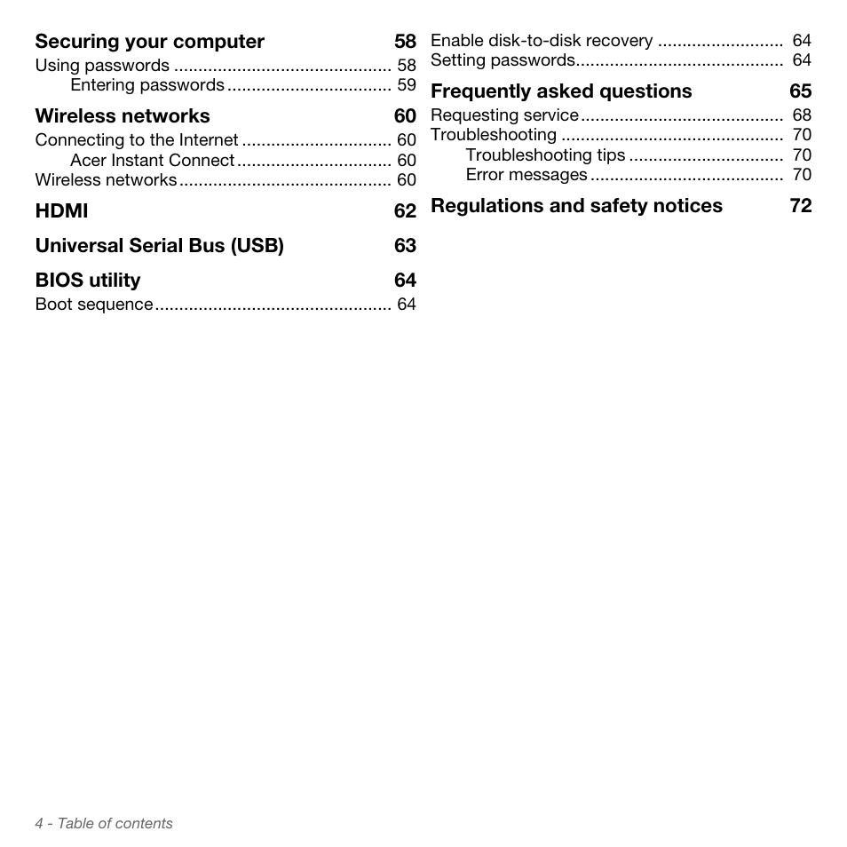 Acer Aspire S3-951 User Manual | Page 4 / 78